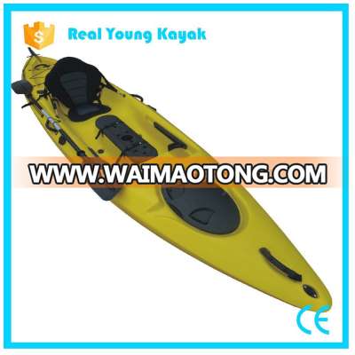 Single Fishing Pedal Kayak with Rudder LLDPE Boat